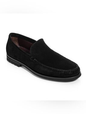 John Varvatos Classy Slip On Men’s Loafer Soft Suede Black 10.5 Hamptons Event